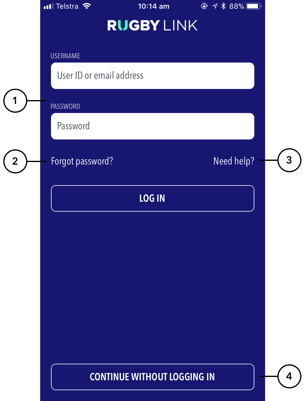 Match com login password